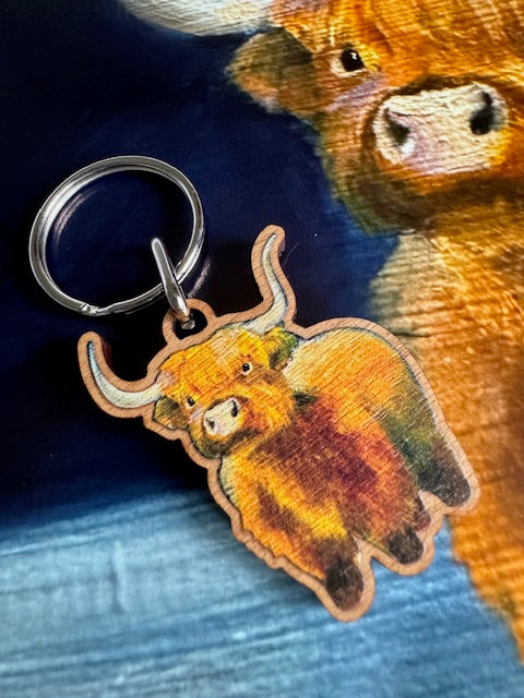 Highland Cow Keyring