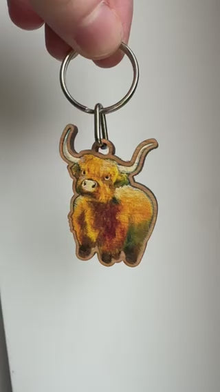 Highland Cow Keyring